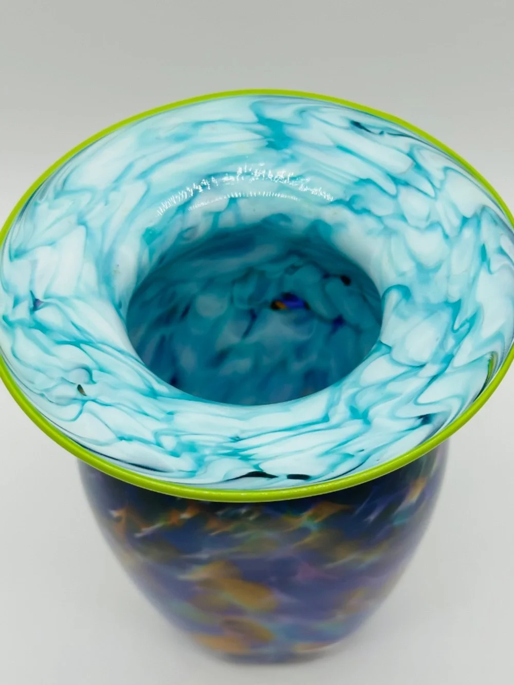 Fire Island Studio Art Glass Vase Matthew LaBarbera Teresa Ueltschey 2000 Signed